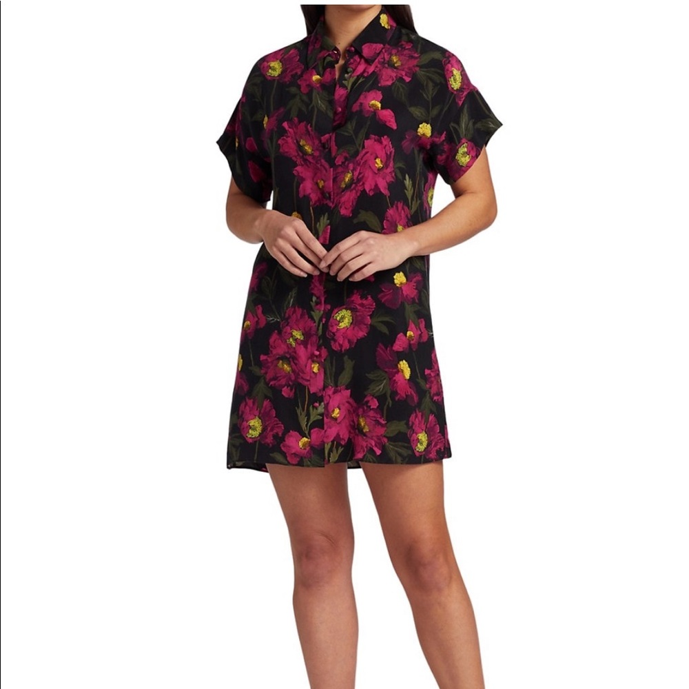 Alice + Olivia Floral Shirt Dress